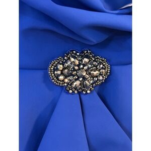 Alex Evenings Women's Short Slimming Cap Sleeve Dress with Surplice Neckline Sz8